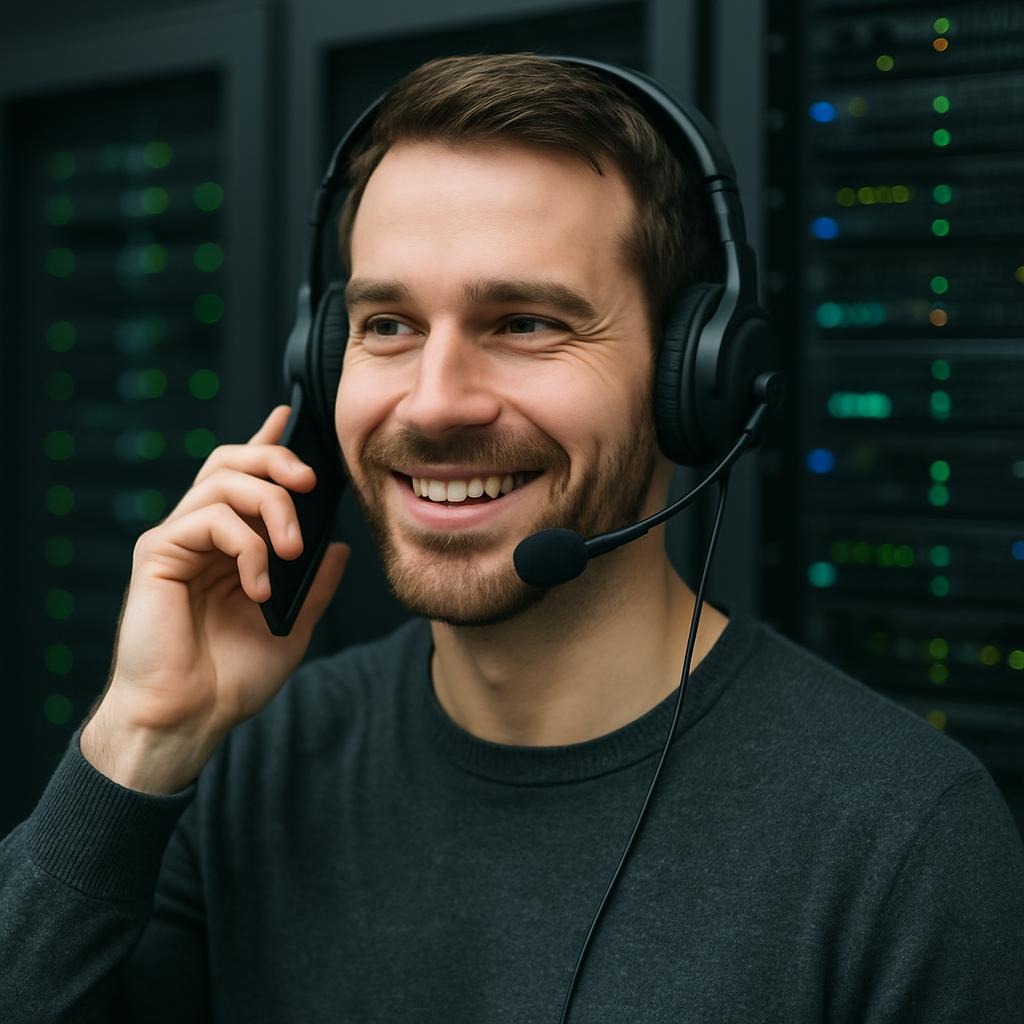 Homme qui répond au téléphone